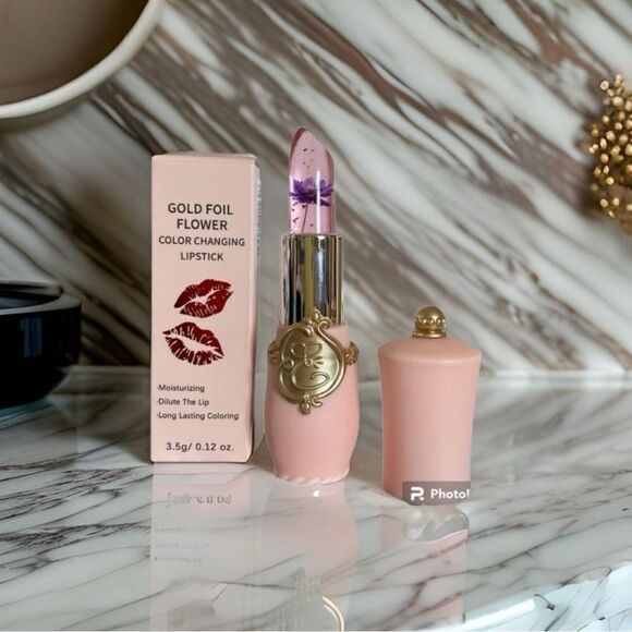 Bloom and Glow Color Changing Lip Jelly Gold Foil Flowers - Picture 7 of 9